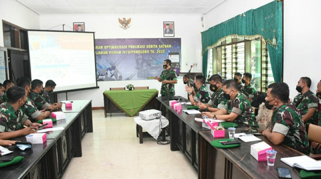 Optimalkan Publikasi Berita Satuan, Prajurit Kodim Surakarta Ikuti Penataran