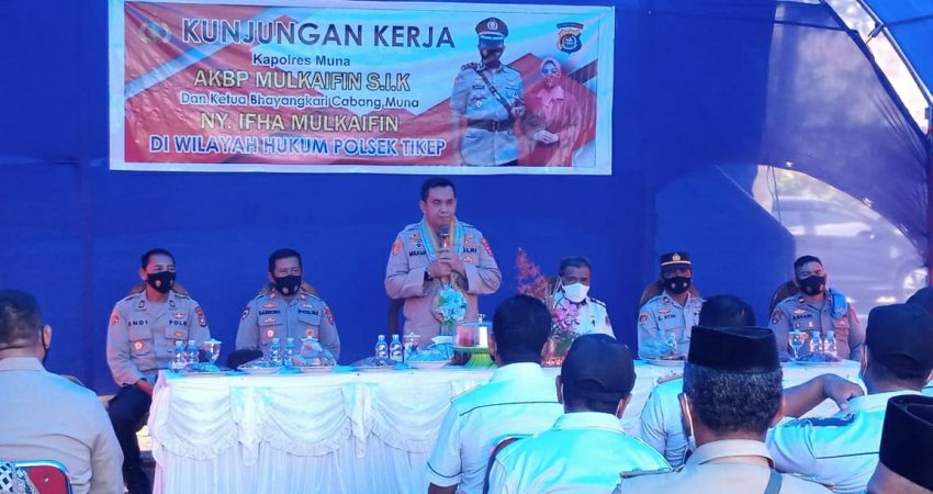Kunker di Tikep, Kapolres Muna Sebut Mubar Berpotensi Jadi Kota Maju