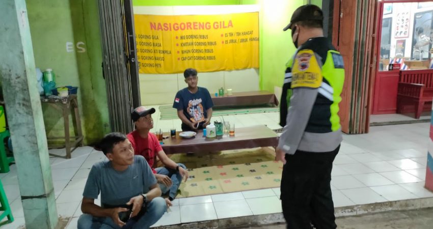 Patroli PPKM Level II, Polsek Cepiring Jaring Pelanggar Prokes