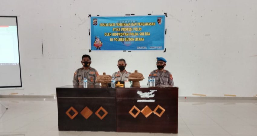 Sosialisasi Etika Profesi dan Mitigasi di Polres Butur, Propam Polda Sultra Dorong Kesadaran dan Karakter Personil