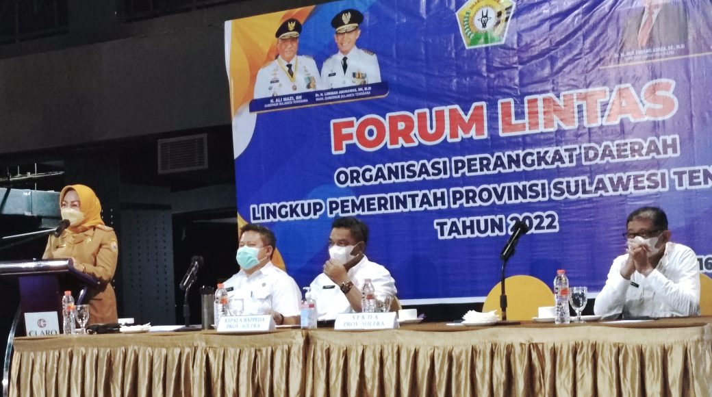 Buka Forum Lintas OPD 2022, Sekda Sultra: Bentuk Akselerasi dan Penyesuaian dalam Perencanaan