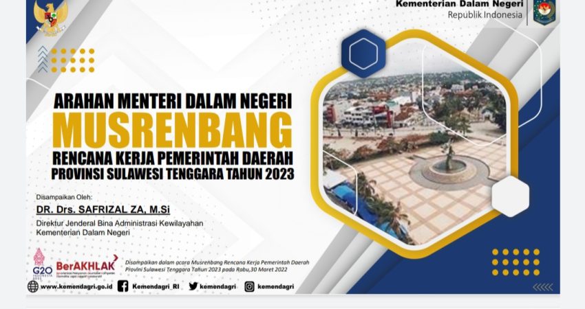 Mendagri Beri Arahan di Musrenbang RKPD Sultra 2023