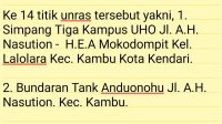 14 Titik Aksi Unras di Kendari