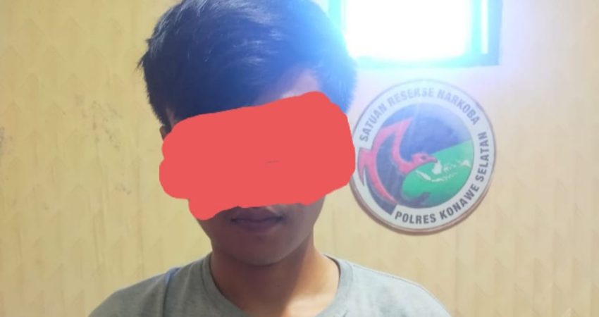 Bawa Sabu, Pemuda Tinanggea Diamankan Satresnarkoba Polres Konsel