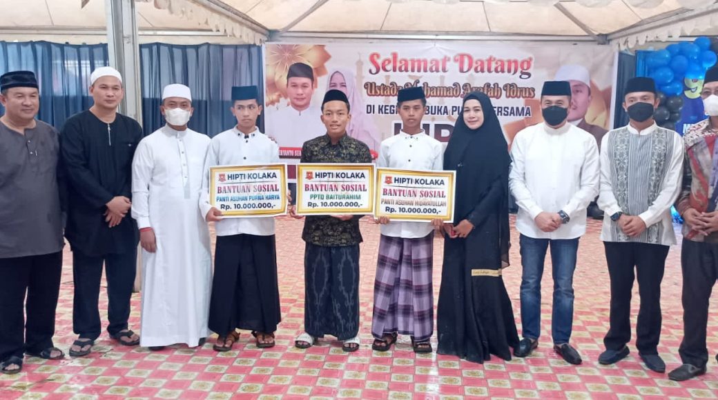 Berkah Ramadhan, HIPTI Kolaka Beri Santunan di Panti Asuhan dan Ponpes