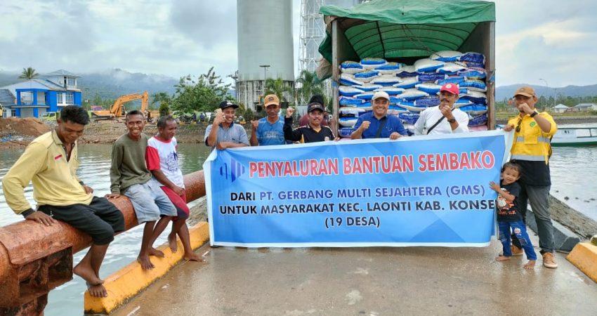 Akhir Ramadan 1443 Hijriah, PT GMS Kembali Salurkan Ribuan Paket Sembako di Laonti