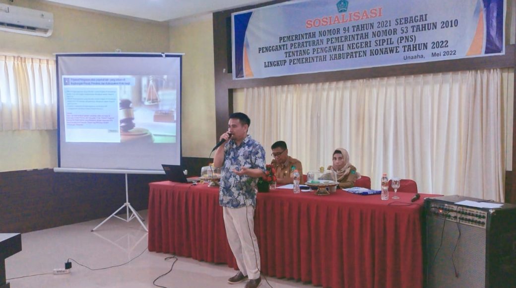 Pemkab Konawe Sosialisasi PP Nomor 94 Tentang Disiplin PNS