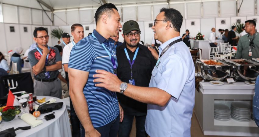 Nonton Formula E di Sirkuit Ancol, AHY Disambut Akrab Anies Baswedan