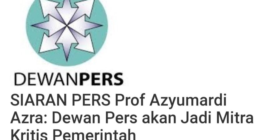 Prof Azyumardi Azra: Dewan Pers akan Jadi Mitra Kritis Pemerintah