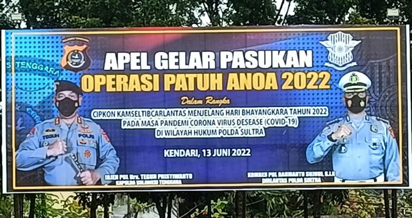 Jelang Hari Bhayangkara ke-76, Polda Sultra Gelar Operasi Patuh Anoa