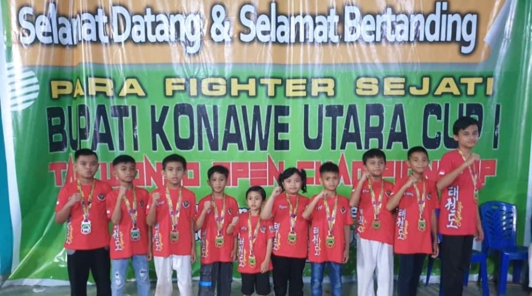 Club STF Kendari Raih 10 Medali Dalam Kejuaraan Taekwondo Bupati Cup I Konawe Utara