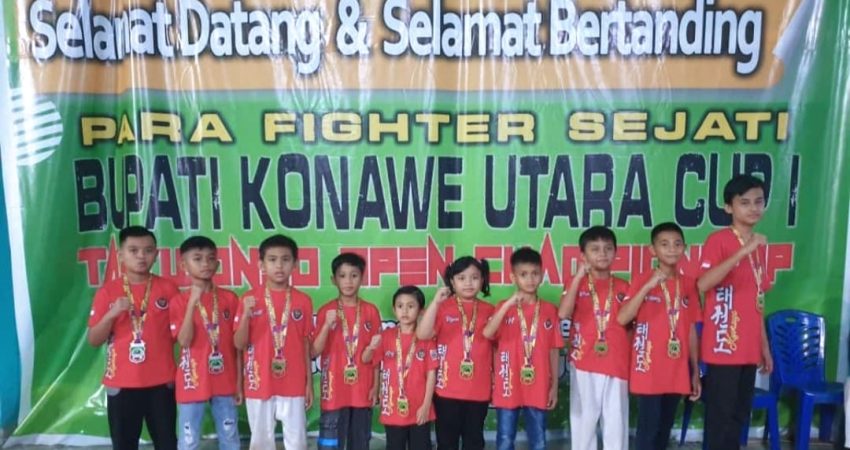 Club STF Kendari Raih 10 Medali Dalam Kejuaraan Taekwondo Bupati Cup I Konawe Utara