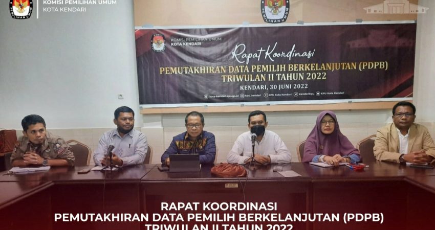 KPU Kota Kendari Gelar Rakor PDPB Triwulan II, Berikut Paparannya