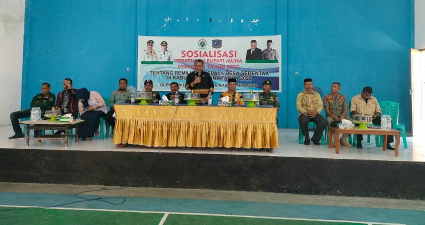 Sosialisasi Pilkades di Tongkuno, Wabup Muna Ingatkan Bijak dan Hati-hati Tentukan Pilihan