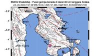 Malam ini Gempabumi Tektonik Guncang Kolaka dan Kolaka Timur