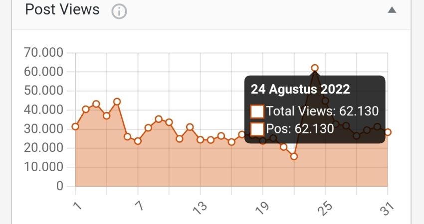 Rilis Google Analytics Selama Agustus 2022 Pembaca Tegas.co Sehari Capai 60 Ribu Lebih