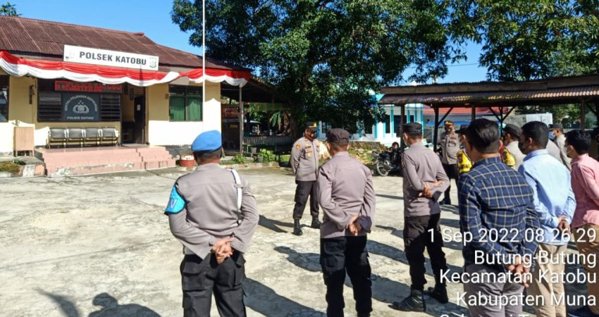 Apel Rutin Polsek Katobu, Peningkatan Kamtibmas dan Pemantauan SPBU Jadi Prioritas