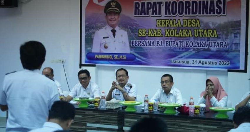 Pj Bupati Meminta Kades Bersinergi dan Membangun Kolut yang lebih Baik