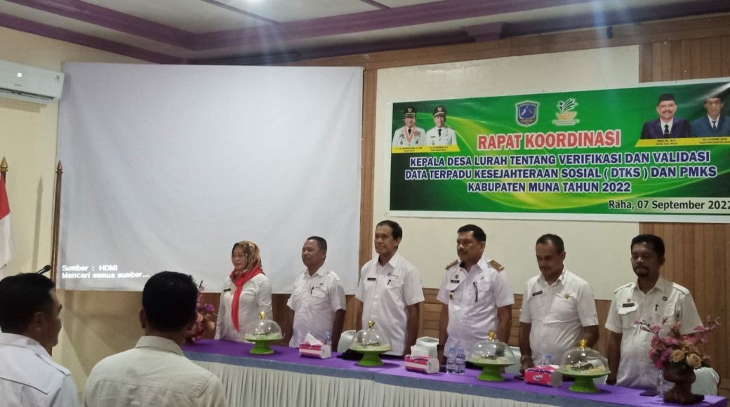 Verifikasi dan Validasi DTKS, Dinsos Muna Gelar Rakor dan Sosialisasi