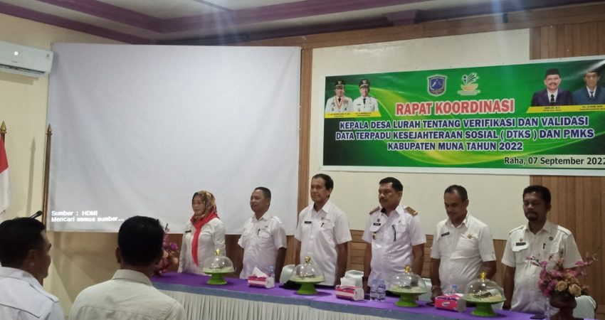Verifikasi dan Validasi DTKS, Dinsos Muna Gelar Rakor dan Sosialisasi
