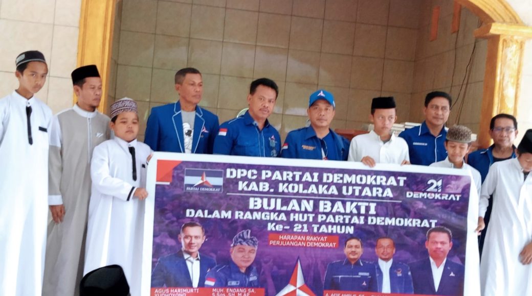 DPC Partai Demokrat Kolaka Utara Berbagi Sembako ke Ponpes dan Panti