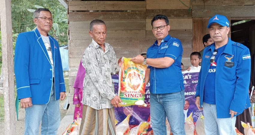 DPC Partai Demokrat Kolaka Utara Berbagi Sembako ke Ponpes dan Panti