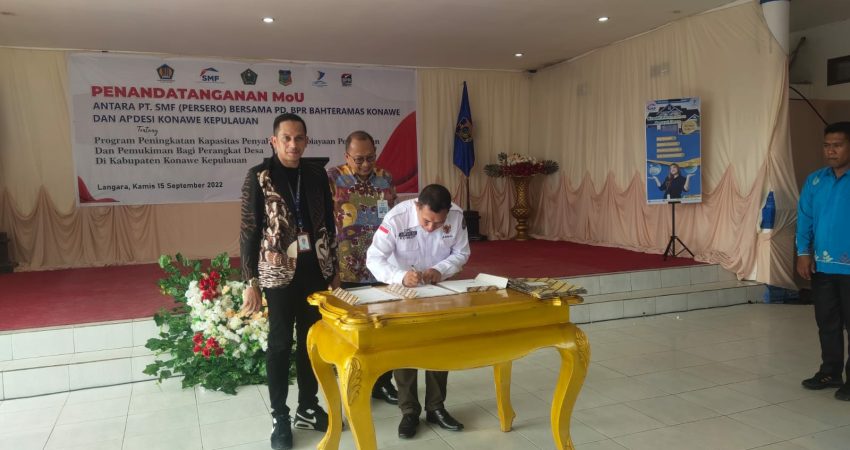 Bersama APDESI Konkep, PT SMF dan PD Bahteramas Konawe Teken MoU