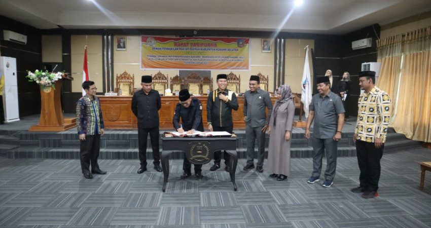 DPRD Konsel Bersama Pemda Tanda Tangan MoU KUA-PPAS 2023