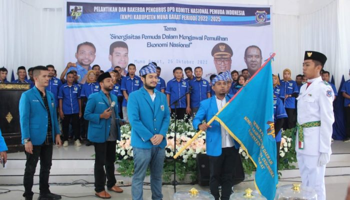 Begini Pesan Alvin Akawijaya Saat Lantik KNPI Mubar