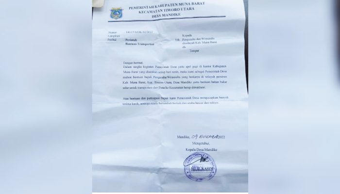 Kades Mandike Diduga Minta Solar Ke Pengusaha Kapal, Begini Respon Pj Bupati Mubar