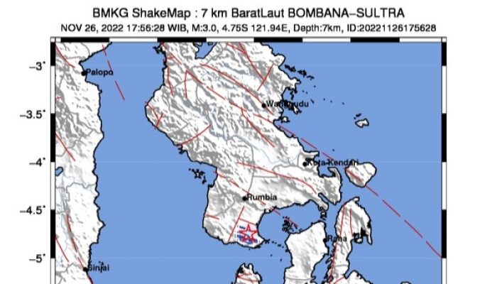 Gempabumi di Bombana, Sulawesi Tenggara