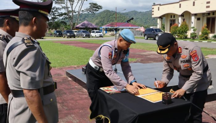 Polres Kolut Gelar Sertijab Kabag ops, Kabag Ren, Kasat Lantas dan 4 KapolseK