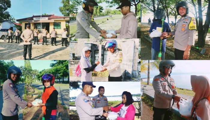 Jumat Berkah, Bhabinkamtibmas Polsek Katobu Berbagi Rezeki