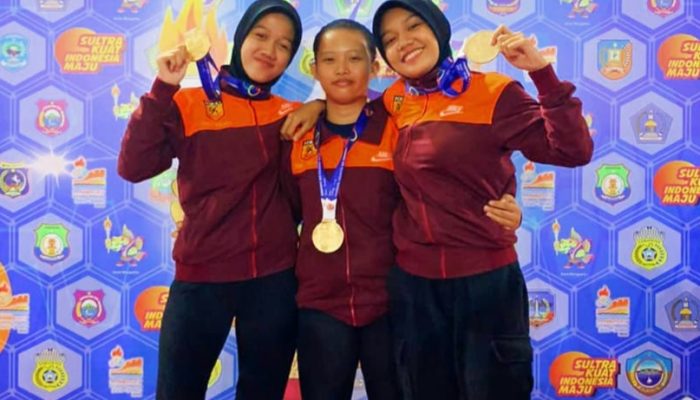 Cabor Karate Kolaka Sumbang 2 Medali Emas dan 2 Medali Perunggu Porprov Ke-XIV Sultra