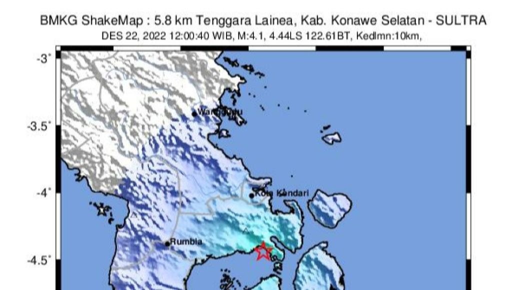 Breaking News: Lainea Diguncang Gempa Bumi Tektonik