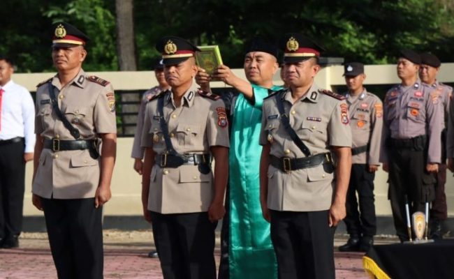 Polres Konawe Gelar Sertijab Pergantian Kapolsek