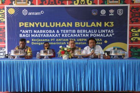 Peringati Bulan K3, ANTAM UBPN Kolaka Gelar Penyuluhan Anti Narkoba dan Tertib Berlalulintas