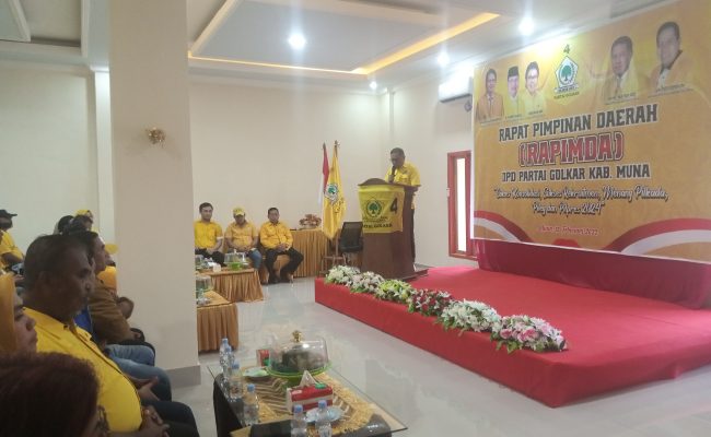 Rapimda DPD II Muna Golkar Targetkan Calon Bupati Kader Tulen