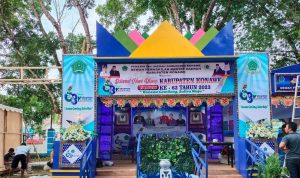 Meriahkan HUT Konawe, Stand Pameran SKPD Mulai Dirampungkan