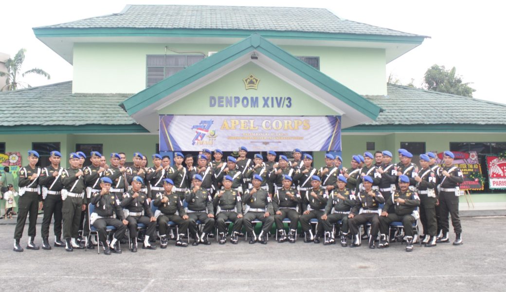 Melalui Momentum HUT ke 77, Danden POM Kendari Harap TNI AD Semakin Profesional dan Tangguh