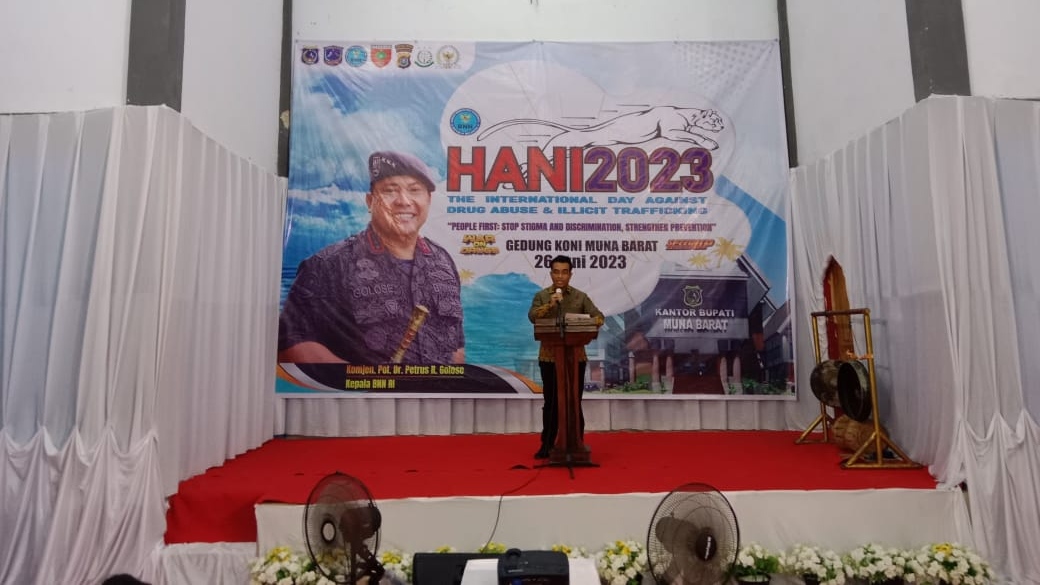 Gelar Peringatan HANI 2023 di Mubar, BNNK Muna Gelorakan War On Drugs