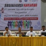Antam Gandeng BNN dan Polres Kolaka dalam Sosialisasi Bahaya Narkoba Bagi Kaum Milenial