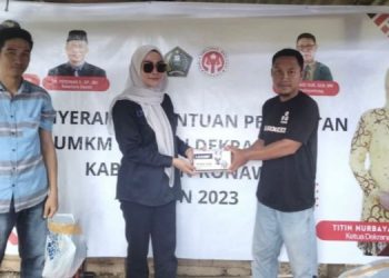 Tiga Kelompok UMKM Binaan Dekranasda di Konawe Terima Bantuan