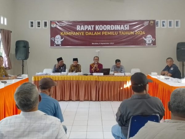 KPU Baubau Gelar Rakor Hadapi Kampanye Pemilu 2024, Supardi: Tahapannya Diatur dalam PKPU