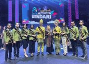 Duta Wisata Anandonia Luale Hadiri Malam Puncak HUT Kota Kendari ke-193 di Lapangan Benua-benua