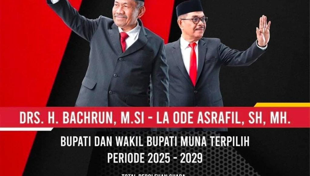 Hasil Pleno KPU, Bachrun - Asrafil ditetapkan Pemenang Pilkada Muna