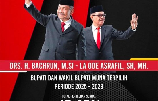 Hasil Pleno KPU, Bachrun &ndash; Asrafil ditetapkan Pemenang Pilkada Muna