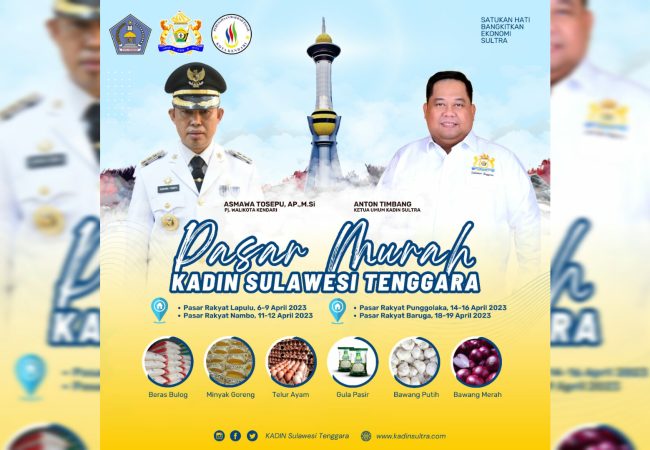 Kadin Sultra Hadirkan Pasar Murah di Kota Kendari