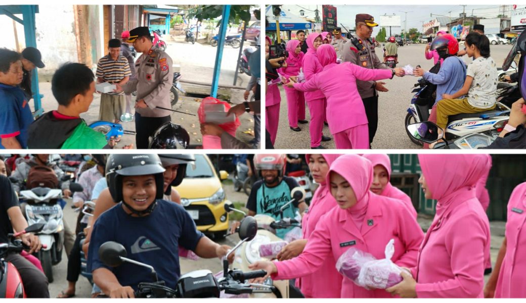 Peduli Sesama, Polres Konawe Berbagi Takjil dan Nasi Kotak