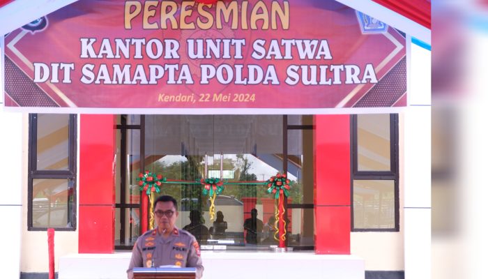 Kapolda Sultra Resmikan Kantor Unit Satwa